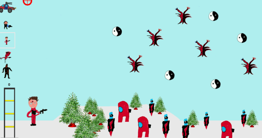 Petit jeu de précision dessiné pas les petits, ateliers dessin jeux vidéos